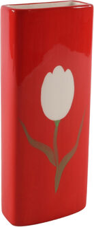 Svenska Living Radiatorbak luchtbevochtiger/waterverdamper rood porselein 20 x 8 cm