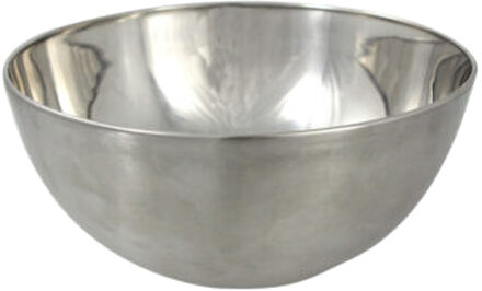 Svenska Living Salade/voedsel serveer schaal - mat zilver - RVS - D29 x H14 cm