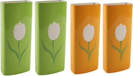 Svenska Living Set Radiatorbak waterverdampers 4x stuks - porselein - 20 x 8 cm