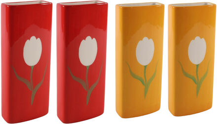 Svenska Living Set Radiatorbak waterverdampers 4x stuks - porselein - 20 x 8 cm