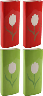 Svenska Living Set Radiatorbak waterverdampers 4x stuks - porselein - 20 x 8 cm