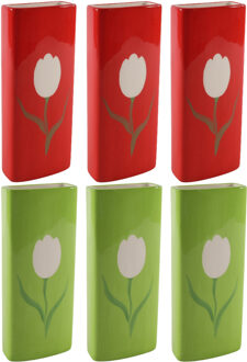 Svenska Living Set Radiatorbak waterverdampers 6x stuks - porselein - 20 x 8 cm - Luchtbevochters Multikleur