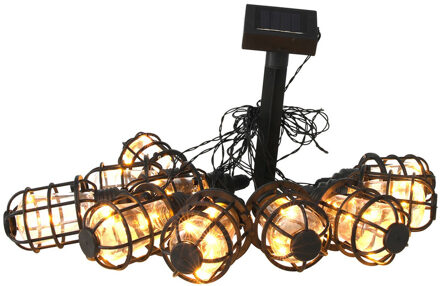 Svenska Living Solar feestverlichting/tuinverlichting met 10 warm witte lantaarns 300 cm