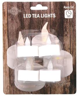 Svenska Living Theelicht LED wit met TIMER