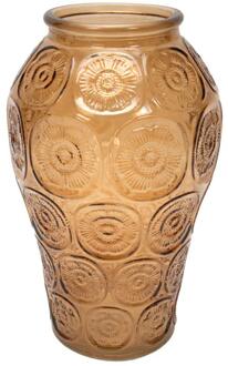 Svenska Living Vaas kruik vorm glas Ø14,5x24,5cm geel