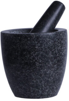 Svenska Living Vijzel met stamper - antraciet grijs - graniet steen - D15 x H15 cm