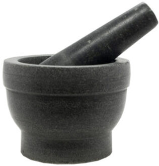 Svenska Living Vijzel met stamper - graniet - D14 x H9 cm - Vijzel en mortier