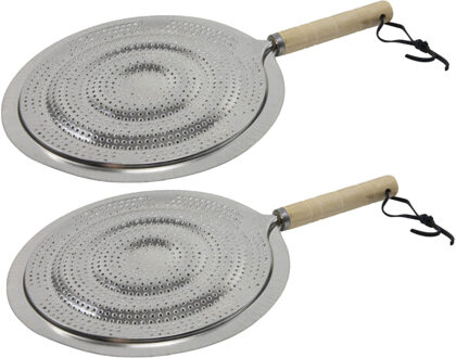 Svenska Living Vlamverdeler - 2x - sudderplaat - RVS - diameter 22 cm