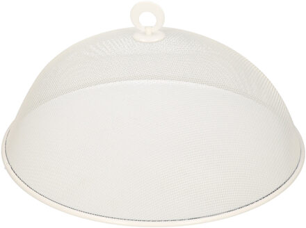 Svenska Living Vliegenkap/voedselkap tegen insecten - RVS - Wit- Dia 35 x H16 cm