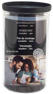 Svenska Living Voorraadpot/weckpot stapelbaar - Glas - 10 x 17,5 cm - Weckpotten Transparant