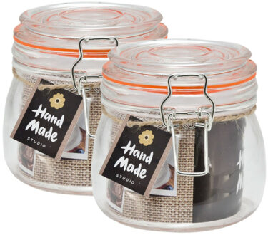 Svenska Living Weckpot/inmaakpot - 2x - 500 ml - glas - met beugelsluiting