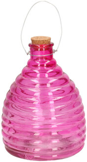 Svenska Living Wespenval - roze - 21 cm - glas - wespenvanger - wespenglas