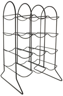 Svenska Living Wijnrek - 12 flessen - zwart - metaal - 29 x 47 x 28 cm