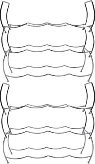 Svenska Living Wijnrek voor 24 flessen - chrome - metaal - 43 x 42 x 15 cm