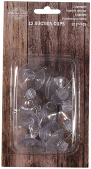 Svenska Living zuignap ophanghaakjes - 24x stuks - 3 cm - kerstverlichting ophangen