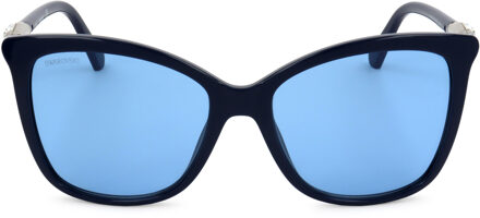 Swarovski Acetat-Sonnenbrille mit ovaler Form SK0227S Damen Blauw - One Size