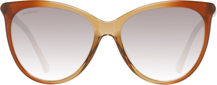 Swarovski Cat Eye Dames lichtbruine transparante bruine gradiënt zonnebril - One Size