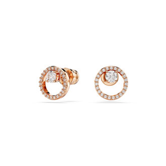 Swarovski 'Dextera' Dames Vergulde Metalen Stud Oorbellen - Roze 5692263 Rosé - One Size