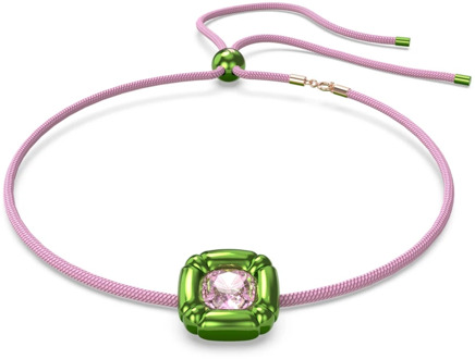 Swarovski Groene Kristal Ketting Kus Snede Swarovski , Pink , Dames - ONE Size