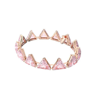 Swarovski Ortyx Trilliant-Slijpsel Armband, Roze, Roségoud Legering Swarovski , Pink , Dames - ONE Size