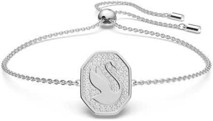 Swarovski Signum Zwanen Armband, Zilver en Wit Swarovski , Gray , Dames - ONE Size
