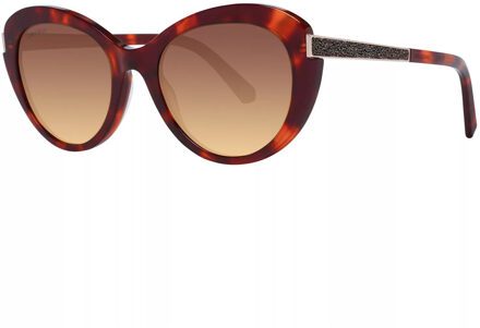 Swarovski SK0327 Ovale Acetaat Zonnebril voor Vrouwen Bruin - One Size