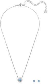 Swarovski Sparkling Ketting  (Lengte: 38.00-39.00 cm) - Zilver