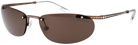 Swarovski Stijlvolle zonnebril 0Sk7019 Swarovski , Brown , Dames - 59 MM