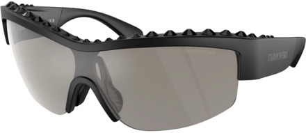 Swarovski Stijlvolle zonnebril Sk6014 in 10016G Swarovski , Black , Dames - 38 MM