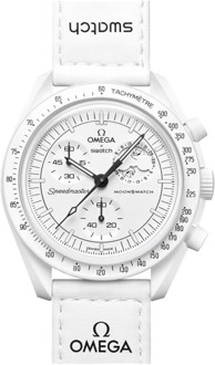 Swatch Bioceramic moonswatch mission to moonphase snoopy white Wit - One size