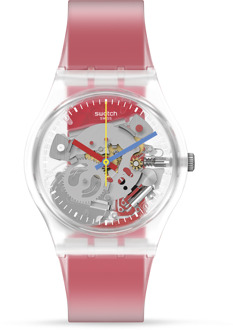Swatch SWATCH CLEARLY RED STRIPED GE292