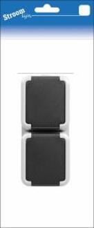 SWD stopcontact dubbel verticaal PEHA