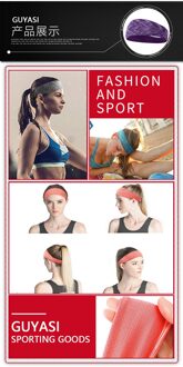 Sweat-Absorberende Hoofdband Mannen En Vrouwen Running Hoofdband Yoga Fitness Hoofdband Rijden Dans Sport Hoofdband Paars