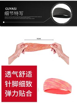 Sweat-Absorberende Hoofdband Mannen En Vrouwen Running Hoofdband Yoga Fitness Hoofdband Rijden Dans Sport Hoofdband puur zwart