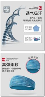 Sweat-Absorberende Hoofdband Mannen En Vrouwen Running Hoofdband Yoga Fitness Hoofdband Rijden Dans Sport Hoofdband saffier blauw