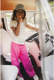 Sweat broek cargo voor meisjes in de kleur - maat 92 Fuchsia