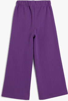 SWEAT BROEKEN Brede pijpen Band Gedetailleerd Sweat Bottoms Paars