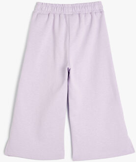 SWEAT BROEKEN Brede pijpen Spleet gedetailleerd Sweat Bottoms Lila