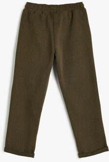 SWEAT BROEKEN Conisch Etiket gedetailleerd Sweat Bottoms Kaki