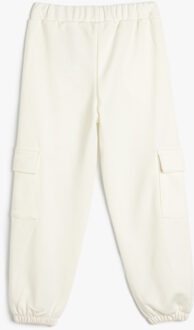 SWEAT BROEKEN Jogger Band Gedetailleerd Sweat Bottoms Ecru