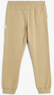 SWEAT BROEKEN Jogger Etiket gedetailleerd Sweat Bottoms Beige
