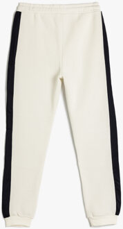 SWEAT BROEKEN Jogger Met gebruik van twee verschillende stoffen Sweat Bottoms Ecru