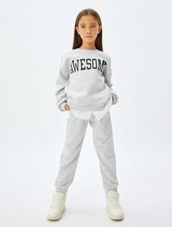 SWEAT BROEKEN Jogger Met gebruik van twee verschillende stoffen Sweat Bottoms Lichtgrijs