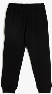 SWEAT BROEKEN Jogger Rits gedetailleerd Sweat Bottoms Zwart