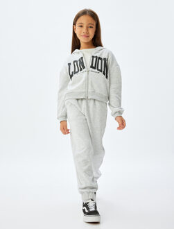 SWEAT BROEKEN Jogger Zak Gedetailleerd Sweat Bottoms Grijs