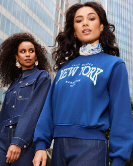 Sweat qj11 emmy Blauw - L