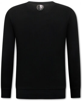 Sweater athletic dept. - maat M Zwart