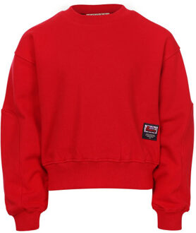 Sweater backprint voor meisjes in de kleur Rood - 152