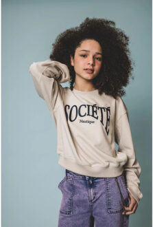 Sweater dusty voor meisjes in de kleur Beige - 128