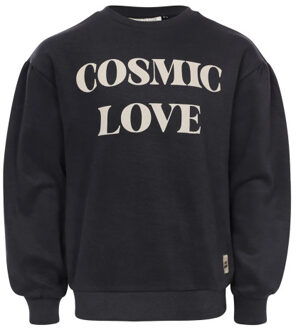 Sweater graphite cosmic love voor meisjes in de kleur - maat 92 Houtskool